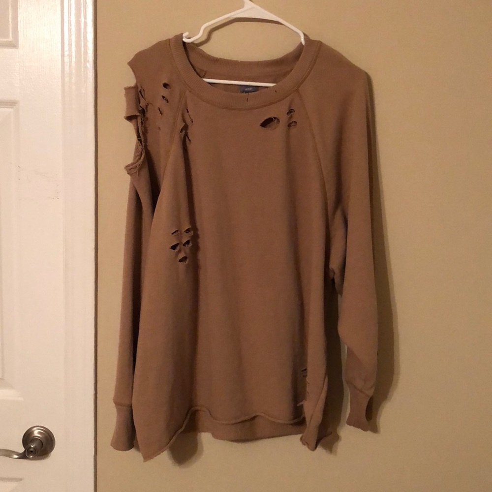 Distressed sweater
